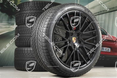 21-inch Cayenne RS Spyder winter wheel set, rims 9,5J x 21 ET46 + 11,0J x 21 ET58 + Michelin winter tyres 275/40 R21 + 305/35 R21, with TPMS, black high gloss