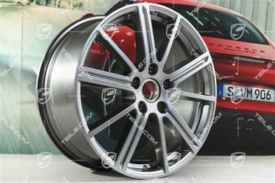 20" wheel rim set Panamera Turbo, 9.5J x 20 ET71 + 10.5J x 20 ET71, Adamantium