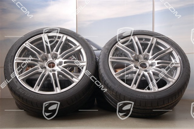 21" SportEdition Sommerräder Satz, GT-Silbermetallic, 4x Felgen 10J x 21 ET 50 + 4x Reifen 295/35 R 21 107Y XL, mit RDK