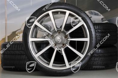 20" Komplet kół letnich Carrera Classic II, 8,5J x 20 ET51 + 11J x 20 ET70, opony letnie 245/35 ZR20 + 295/30 ZR20, z czujnikami ciśnienia RDK