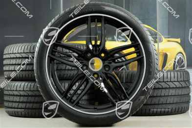 20-inch SportDesign summer wheel set, Black - exlusive 911  8,5J x 20 ET51 + 11J x 20 ET70, tyres 245/35 ZR20 + 295/30 ZR20, with TPM