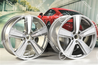 22" Felgensatz Cayenne Exclusive Design Sport, 10J x 22 ET48 +11,5J x 22 ET61, Platinsilber