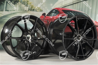 20-inch Carrera S (IV) wheel rim set, rims 8,5 J x 20 ET49 + 11,5 J x 20 ET76 in black (high gloss)