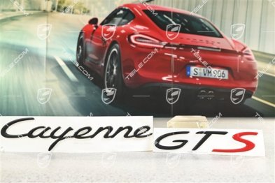 Napis / logo "Cayenne GTS" czarne z czerwonym S