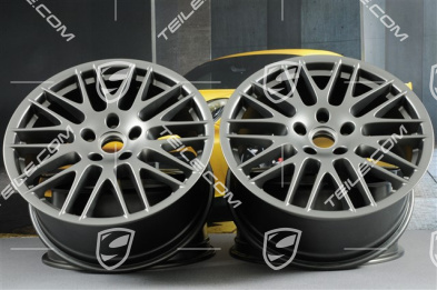 20" Komplet felg RS Spyder / GTS, 9,5J x 20 ET47, platynowy satynowy półmat