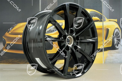19-inch Boxster S wheel rim set, 8J x 19 ET57 + 10J x 19 ET45, in black high gloss