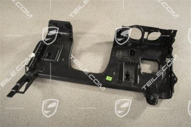 Dashboard trim lower part, Leatherette, Black, L