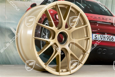 20"+21" GT2RS/GT3RS Magnesium Felgensatz, Felgen 9,5 J x 20 ET50 + 12,5 J x 21 ET48, Aurum seidenglanz