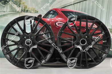 21-inch wheel rim set RS Spyder, 11J x 21 ET49 + 9,5J x 21 ET46, for Cayenne Coupé, black satin matt