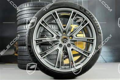 21" Panamera Exclusive Design Sommerräder, Felgen 9,5J x 21 ET71 + 11,5J x 21 ET69 + Michelin Sommerreifen 275/35 ZR21 + 325/30 ZR21, mit RDK-Sensoren, für Turbo S E-Hybrid