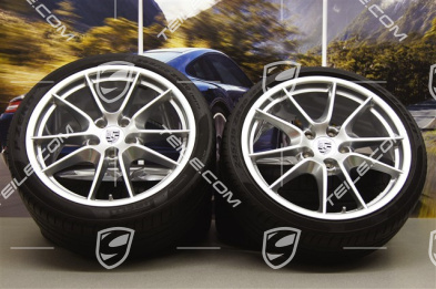 20" Sommerräder Satz Carrera S III, Felgen 8,5J x 20 ET51 + 11J x 20 ET52 + NEUE Pirelli P Zero Sommerreifen 245/35 ZR20 + 305/30 ZR20, mit RDK-Sensoren