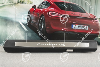 Blende, Einstiegleiste, mit Beleuchtung, Edelstahl, Carrera 4S, L
