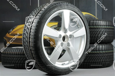 19" Winterräder Satz "Cayman S", Felgen 8J x 19 ET57 + 9,5J x 19 ET45 + Continental WinterContact TS 830P Winterreifen 235/40 R19 + 265/40 R19, mit RDK-Sensoren