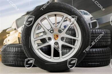 17-inch Cayman winter wheel set, front wheels 6,5J x 17 ET55 + rear 8J x 17 ET40 + NEW winter tyres 205/55 R17 + 235/50 R17, without TPM