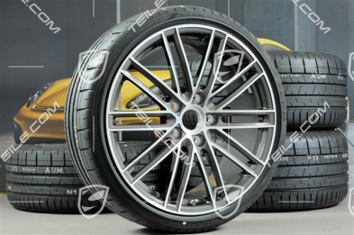 20" Turbo IV koła letnie komplet, felgi 8,5J x 20 ET57 + 10,5J x 20 ET47 + opony letnie Pirelli 235/35 ZR20 + 265/35 ZR20, z czujnikami ciśnienia