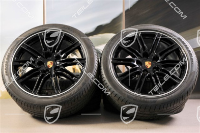 21" Koła letnie SportEdition, czarny połysk, 4x felgi 10J x 21 ET 50 + NOWE opony 295/35 R 21 107Y XL, z czujnikami ciśnienia