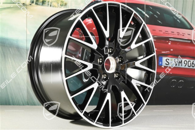 21" Felga Panamera Exclusive Design, 10,5J x 21 ET71, czarny wysoki połysk