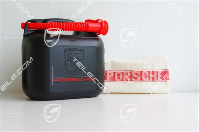 Containter replacement fuel, Porsche logo and crest, 5l