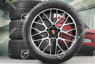 20" "RS Spyder Design" Winterräder Satz, Felgen 9J x 20 ET26 + 10J x 20 ET19 + Michelin Latitude Alpin 2 Winterreifen 265/45 R 20 + 295/40 R 20, mit RDK-Sensoren, schwarz hochglanz