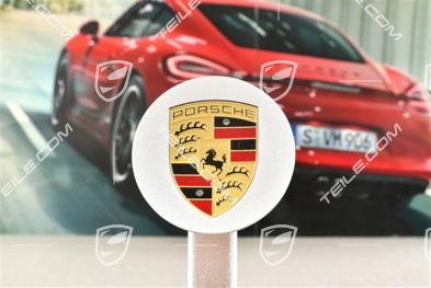 Raddeckel, großes farbiges Porschewappen