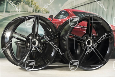 21" Wheel rim set Mission E Design, 9,5J x 21 ET60 + 11,5J x 21 ET66, black high gloss
