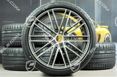 21-inch Turbo IV summer wheel set, rims 9,5J x 21 ET71 + 11,5J x 21 ET69 + Pirelli summer tires 275/35 ZR21 + 315/30 ZR21, with TPM