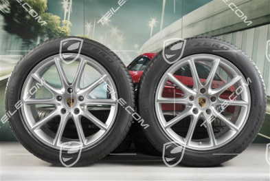 20-inch Cayenne Design summer wheel set, rims 9J x 20 ET50 + 10,5J x 20 ET64 + Pirelli summer tyres 275/45 R20 + 305/40 R20, with TPMS