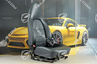 Seat, manual adjustable, leather/leatherette, Metropole blue, damage, L