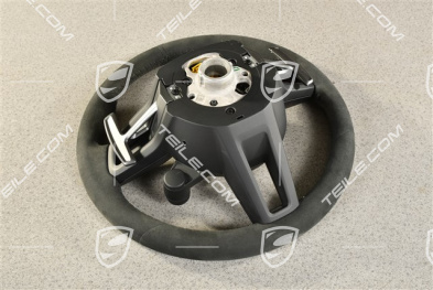 PDK Steering wheel, multifunction, Sport Chrono Package Plus, Alcantara Race Tex, Black