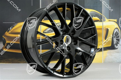 21-inch wheel rim set Panamera Sport Design, rims 9,5J x 21 ET71 + 11,5J x 21 ET69, black high gloss