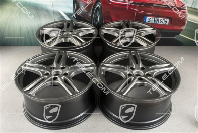 20" Felgensatz Turbo, 10,5J x 20 ET71 + 9,5J x 20 ET71, für Winterbetrieb, Platinum seidenmatt
