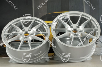 20" Carrera S III wheel rim set, 8,5J x 20 ET51 + 11J x 20 ET52, brilliant chrome finish