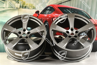 20" Felgensatz "Macan Sport", 9J x 20 ET26 + 10J x 20 ET19, platinum seidenmatt