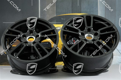 19-inch wheel rim set Panamera, 9J x 19 ET64 + 10,5J x 19 ET62, black high gloss