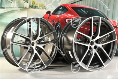 20" Felgensatz Macan S, 9J x 20 ET26 + 10J x 20 ET19, Titan