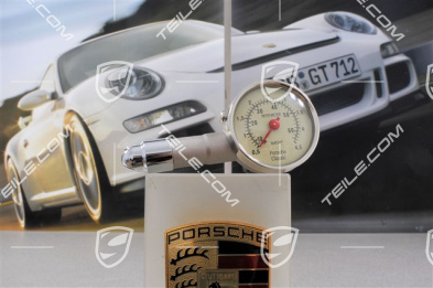 Manometer / Reifendruckprüfer Porsche Classic, mit Lederhülle