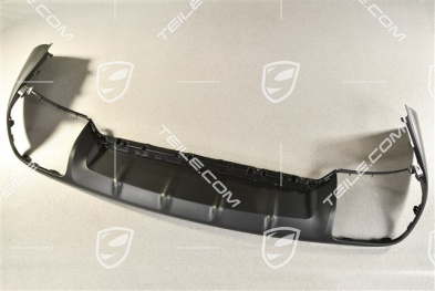 Rear bumper, lower cover / diffuser, without Tow ball, Black matte
