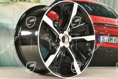 21" Felga Taycan Exclusive Design, 11,5J x 21 ET66, wersja Carbon (nie zawiera osłon karbonowych), tylna, L