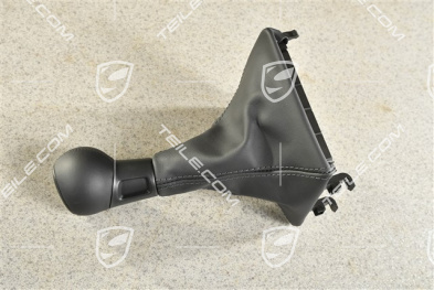 GT4 RS, Wählhebel / Schaltknopf mit Schaltmanschette Leder, PDK, Schwarz