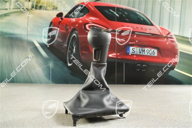 GT4 RS, Wählhebel / Schaltknopf mit Schaltmanschette Leder, PDK, Schwarz