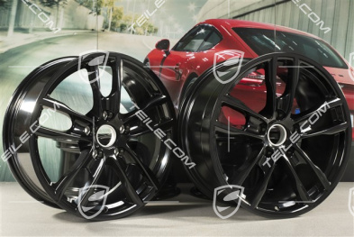 19-inch Boxster S III wheel set, 8J x 19 x ET 57 + 9,5J x 19 x ET 45, black highgloss