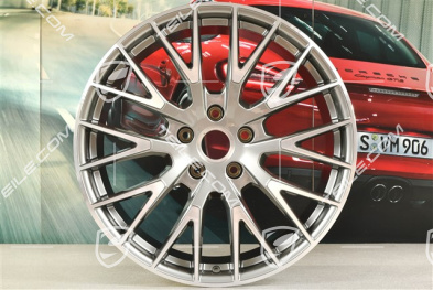 21" Felga Panamera Exclusive Design, 11,5J x 21 ET69, platynowo srebrny metalik