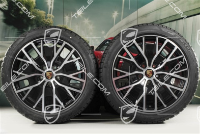 20" koła zimowe Turbo S Aero Design, komplet, felgi 9J x 20 ET54 + 11J x 20 ET60 + NOWE opony zimowe Pirelli 245/45 R20 + 285/40 R20