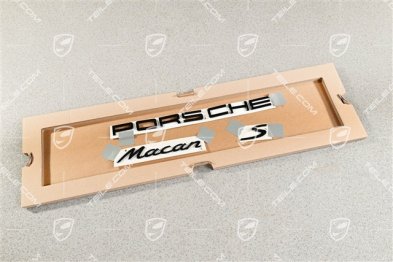 Macan S Emblemat / napis, czarny połysk