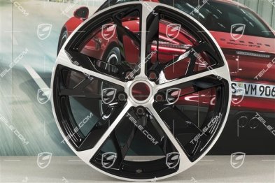 21" Wheel rim set Cross Turismo Design, 9,5J x 21 ET60 + 11,5J x 21 ET66, black high gloss + glossy Surface