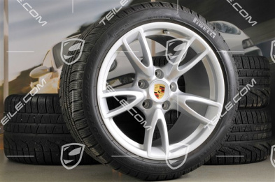 18" Komplet kół zimowych Carrera IV, felgi 8J x 18 ET57 + 11J x 18 ET51 + NOWE opony zimowe 235/40 R18 + 295/35 R18