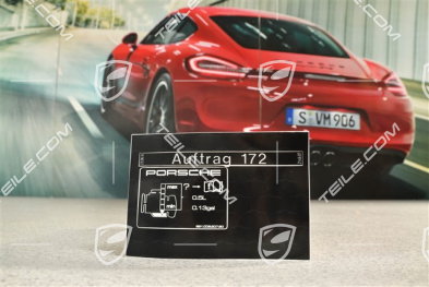 GT3 / GT3RS, Klebeschild / Hinweiss, Ölstand