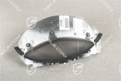 Instrumentenhutze / Schalttafelverkleidung Abdeckung, Leder, Galvanosilver