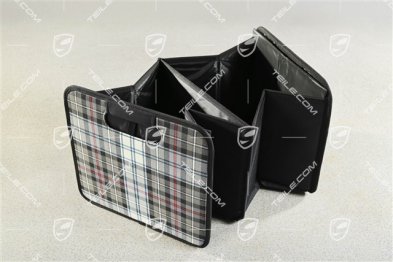 Faltbare Kofferraumbox / Kofferraumtasche, 30 x 27,5 x 50, Turbo 50 Schottenkaro / Tartan