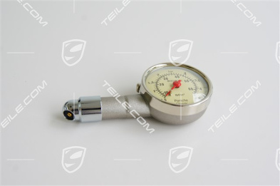 Manometer / Reifendruckprüfer Porsche Classic, mit Lederhülle
